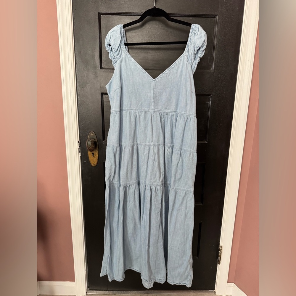 Old Navy Denim Smocked Maxi Dress